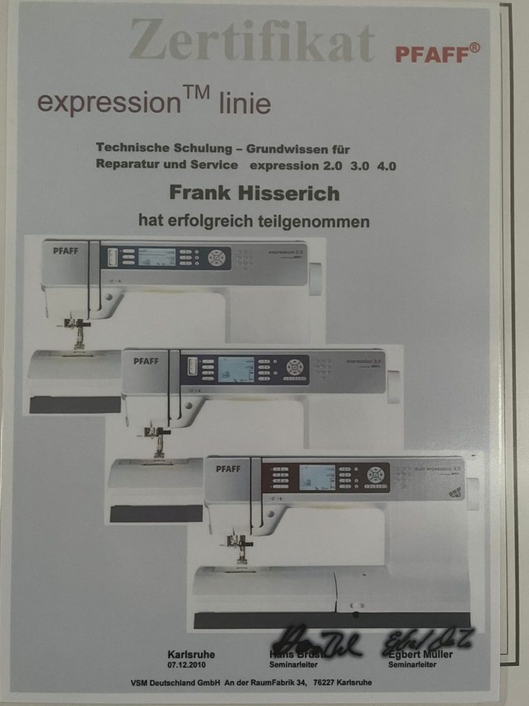PFAFF expression linie